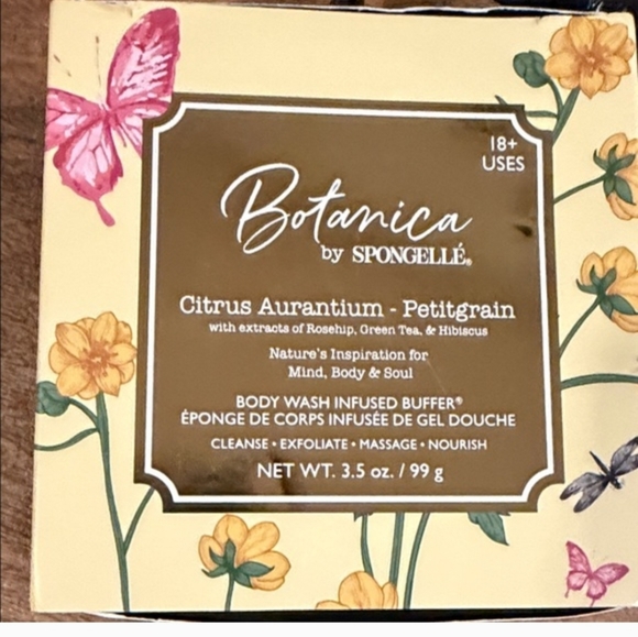 True Botanicals Other - Spongellé Botanica Citrus Aurantium Body Wash Infused Buffer